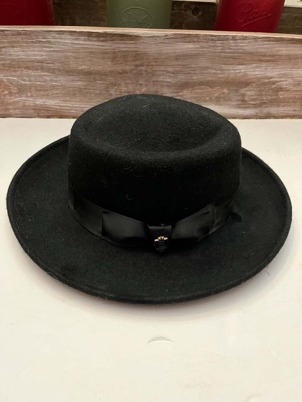 Bruno Capelo Zayden Wool Felt Flat Top Gambler Hat